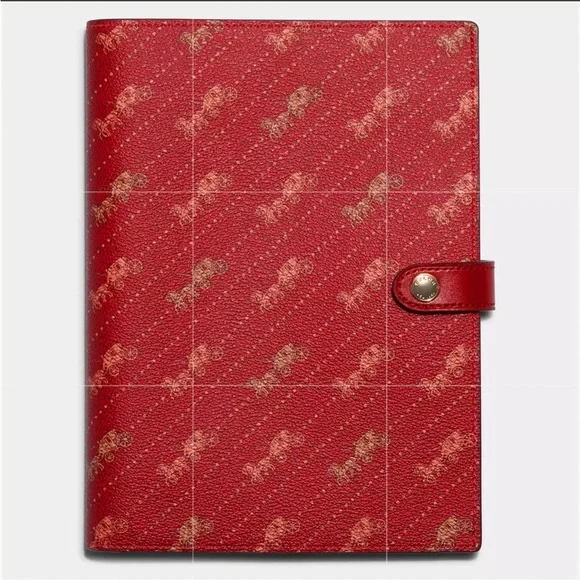 🐴📚🐴 COACH NOTEBOOK WITH DIAGONAL HORSE AND CARRIAGE PRINT 🐴📚🐴 NWT 🐴📚🐴